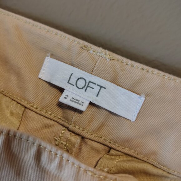 LOFT Monroe Slim Chino Pants size 2 - Picture 2 of 5